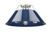 Orwell 3-Light Semi-Flush Mount in Pewter