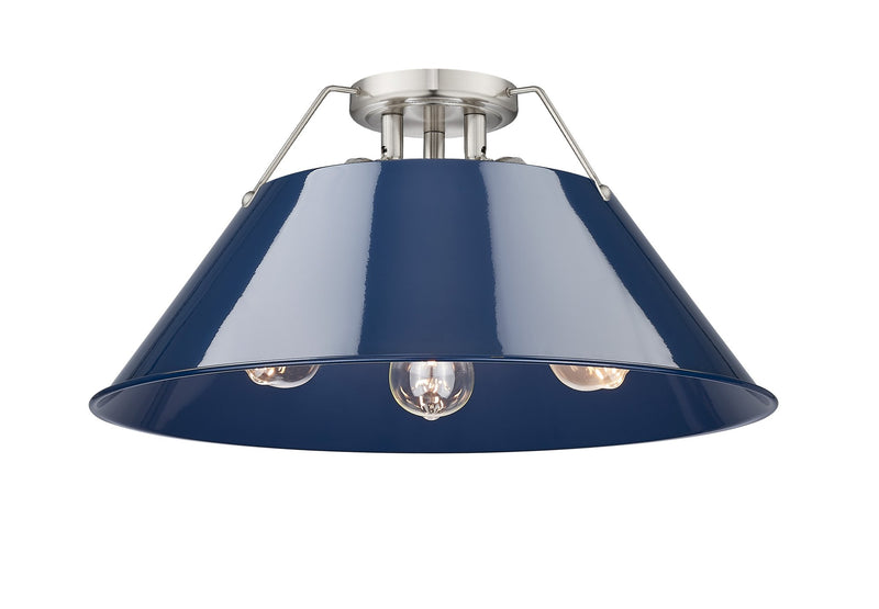 Orwell 3-Light Semi-Flush Mount in Pewter