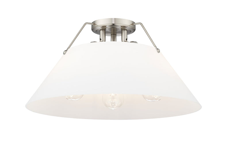 Orwell 3-Light Semi-Flush Mount in Pewter