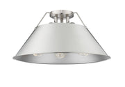 Orwell 3-Light Semi-Flush Mount in Pewter