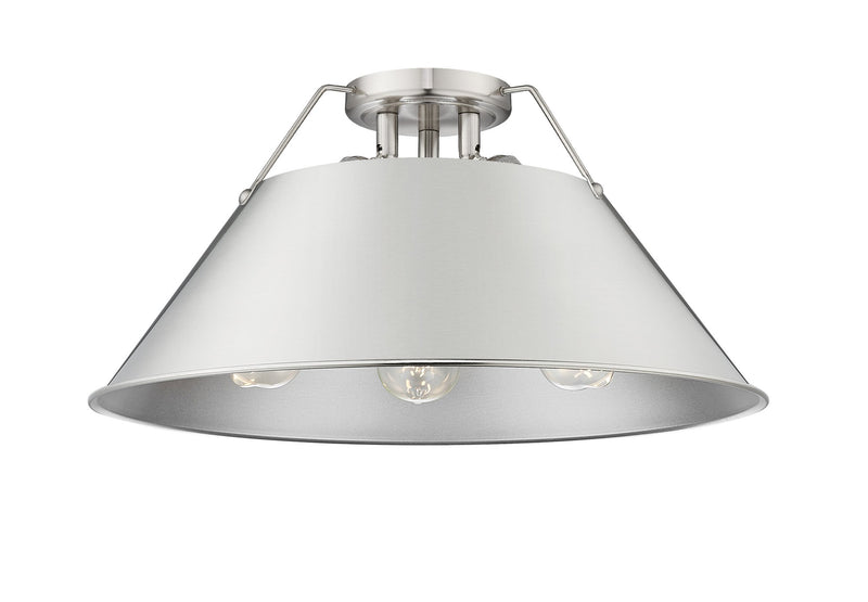 Orwell 3-Light Semi-Flush Mount in Pewter