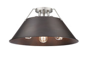Orwell 3-Light Semi-Flush Mount in Pewter