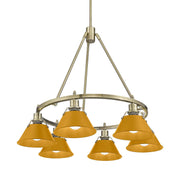 Orwell 6-Light Chandelier in Aged Brass