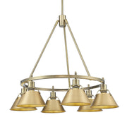 Orwell 6-Light Chandelier in Aged Brass