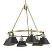 Orwell 6-Light Chandelier in Aged Brass