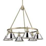 Orwell 6-Light Chandelier in Aged Brass