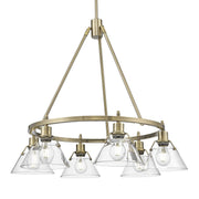 Orwell 6-Light Chandelier in Aged Brass