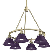 Orwell 6-Light Chandelier in Aged Brass
