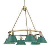 Orwell 6-Light Chandelier in Aged Brass