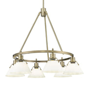 Orwell 6-Light Chandelier in Aged Brass
