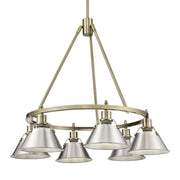Orwell 6-Light Chandelier in Aged Brass