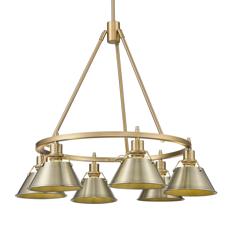 Orwell 6-Light Chandelier in Brushed Champagne Brass