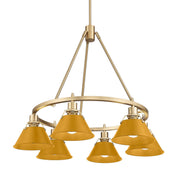 Orwell 6-Light Chandelier in Brushed Champagne Brass