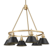 Orwell 6-Light Chandelier in Brushed Champagne Brass