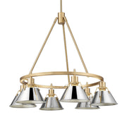 Orwell 6-Light Chandelier in Brushed Champagne Brass