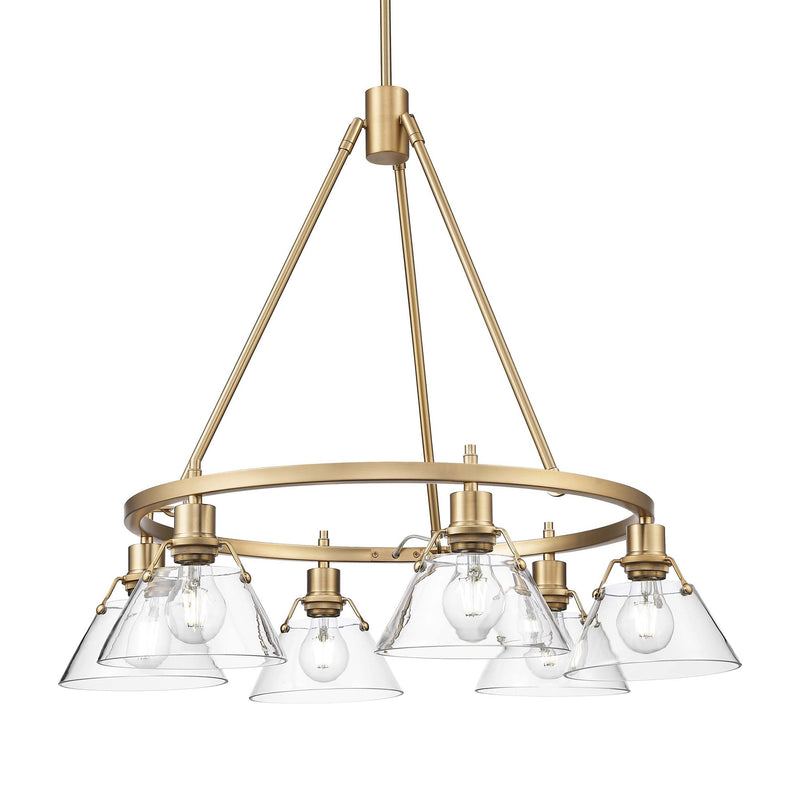 Orwell 6-Light Chandelier in Brushed Champagne Brass