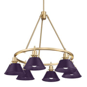 Orwell 6-Light Chandelier in Brushed Champagne Brass