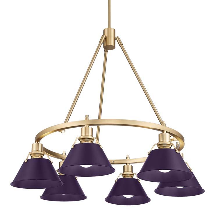 Orwell 6-Light Chandelier in Brushed Champagne Brass
