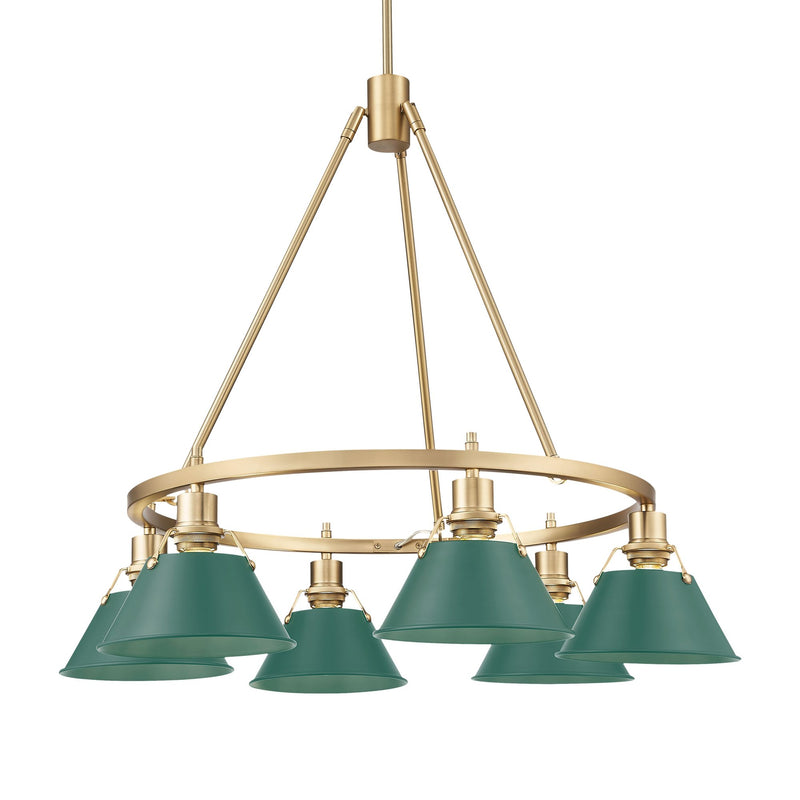 Orwell 6-Light Chandelier in Brushed Champagne Brass