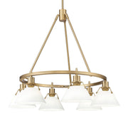 Orwell 6-Light Chandelier in Brushed Champagne Brass