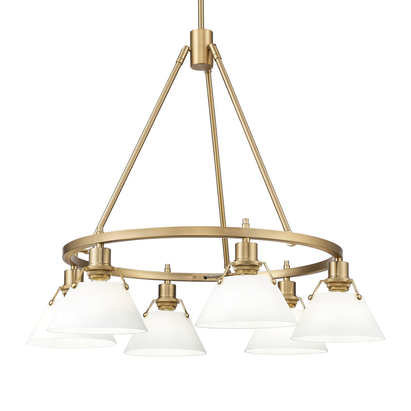 Orwell 6-Light Chandelier in Brushed Champagne Brass