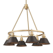 Orwell 6-Light Chandelier in Brushed Champagne Brass