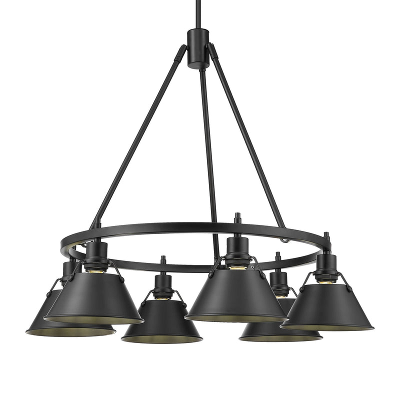 Orwell 6-Light Chandelier in Matte Black