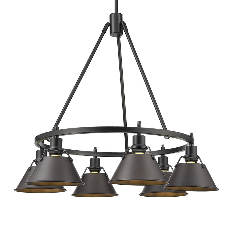 Orwell 6-Light Chandelier in Matte Black
