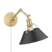 Orwell Swing Arm Wall Lamp in Brushed Champagne Brass