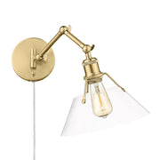 Orwell Swing Arm Wall Lamp in Brushed Champagne Brass