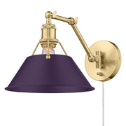 Orwell Swing Arm Wall Lamp in Brushed Champagne Brass