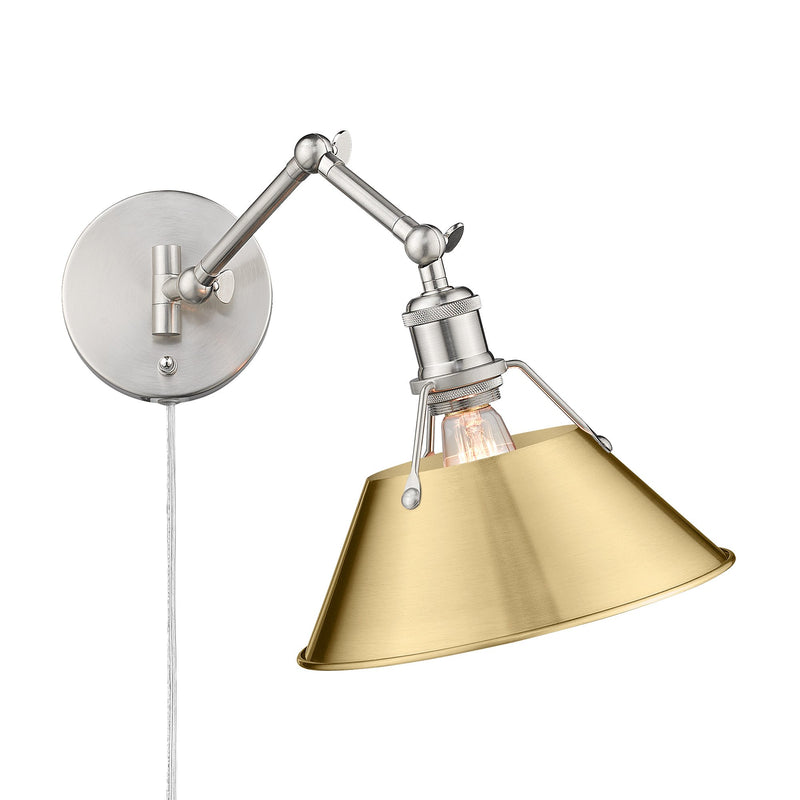 Orwell Swing Arm Wall Lamp in Pewter