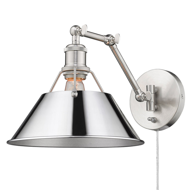 Orwell Swing Arm Wall Lamp in Pewter