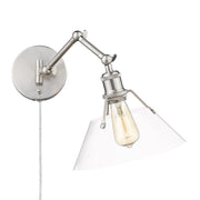 Orwell Swing Arm Wall Lamp in Pewter