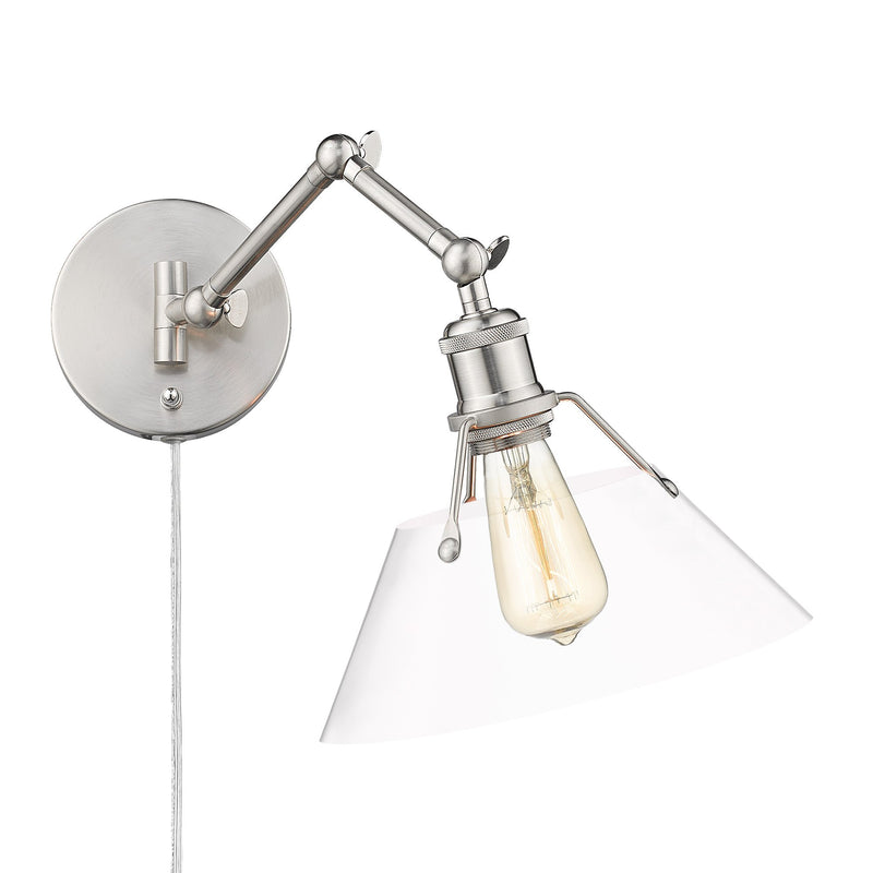 Orwell Swing Arm Wall Lamp in Pewter
