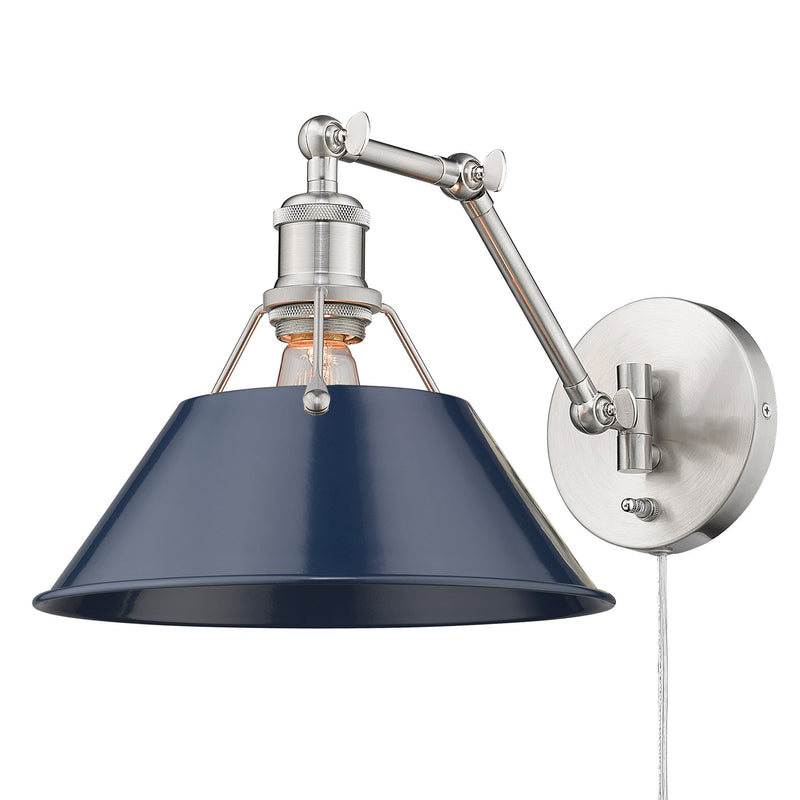 Orwell Swing Arm Wall Lamp in Pewter