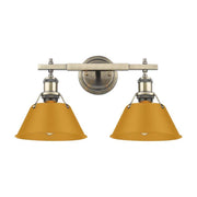 Orwell 2-Light Bath Vanity Light in Aged Brass
