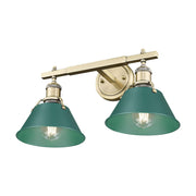 Orwell 2-Light Bath Vanity Light in Aged Brass