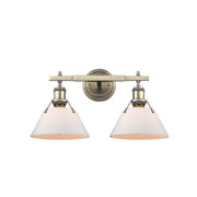 Orwell 2-Light Bath Vanity Light in Aged Brass