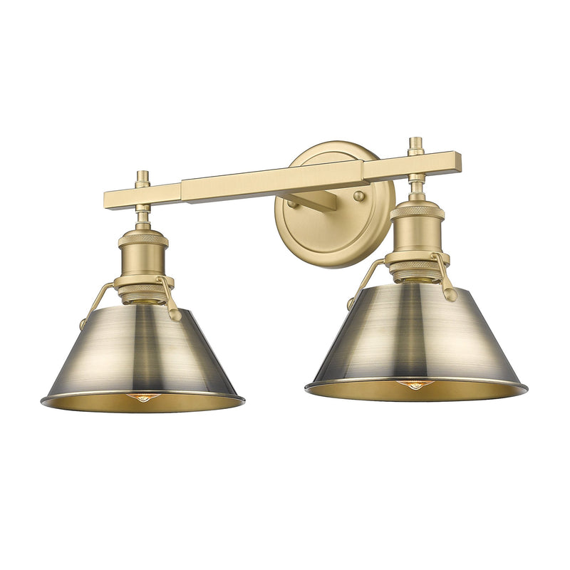 Orwell 2-Light Bath Vanity Light in Brushed Champagne Brass