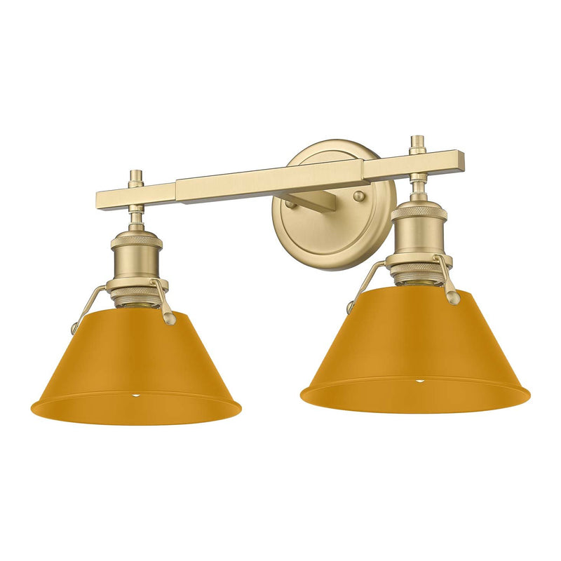 Orwell 2-Light Bath Vanity Light in Brushed Champagne Brass
