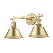 Orwell 2-Light Bath Vanity Light in Brushed Champagne Brass