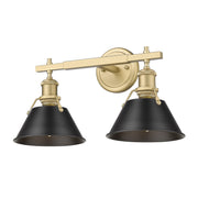 Orwell 2-Light Bath Vanity Light in Brushed Champagne Brass