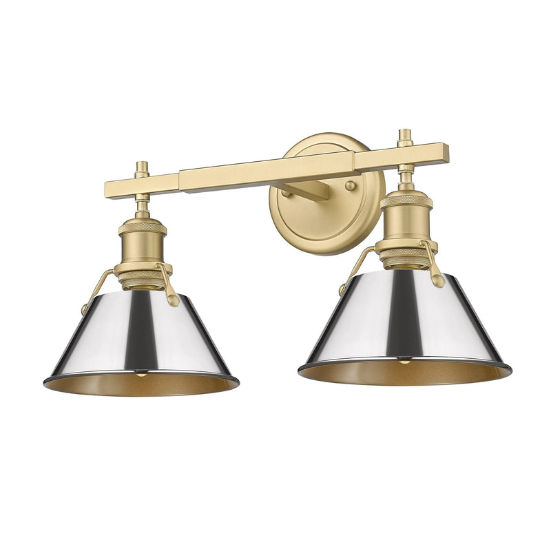 Orwell 2-Light Bath Vanity Light in Brushed Champagne Brass