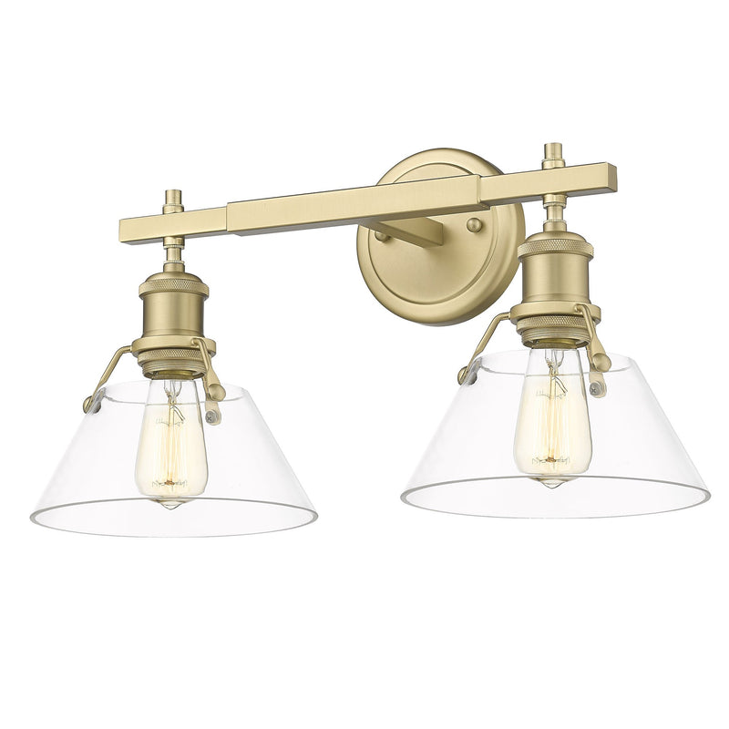 Orwell 2-Light Bath Vanity Light in Brushed Champagne Brass