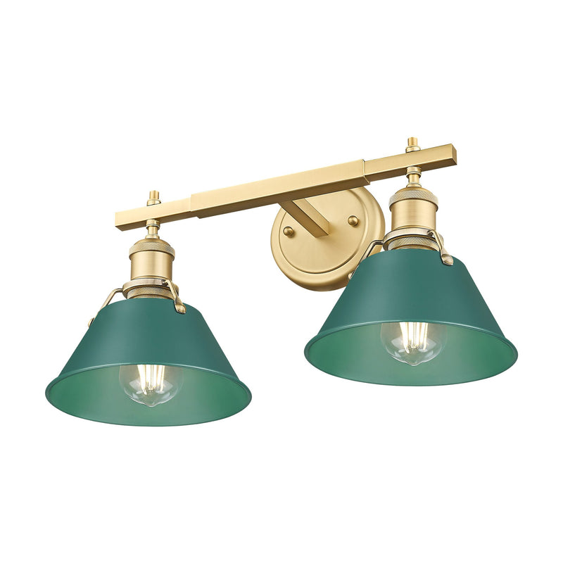 Orwell 2-Light Bath Vanity Light in Brushed Champagne Brass