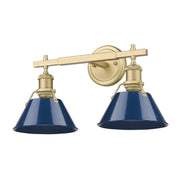 Orwell 2-Light Bath Vanity Light in Brushed Champagne Brass