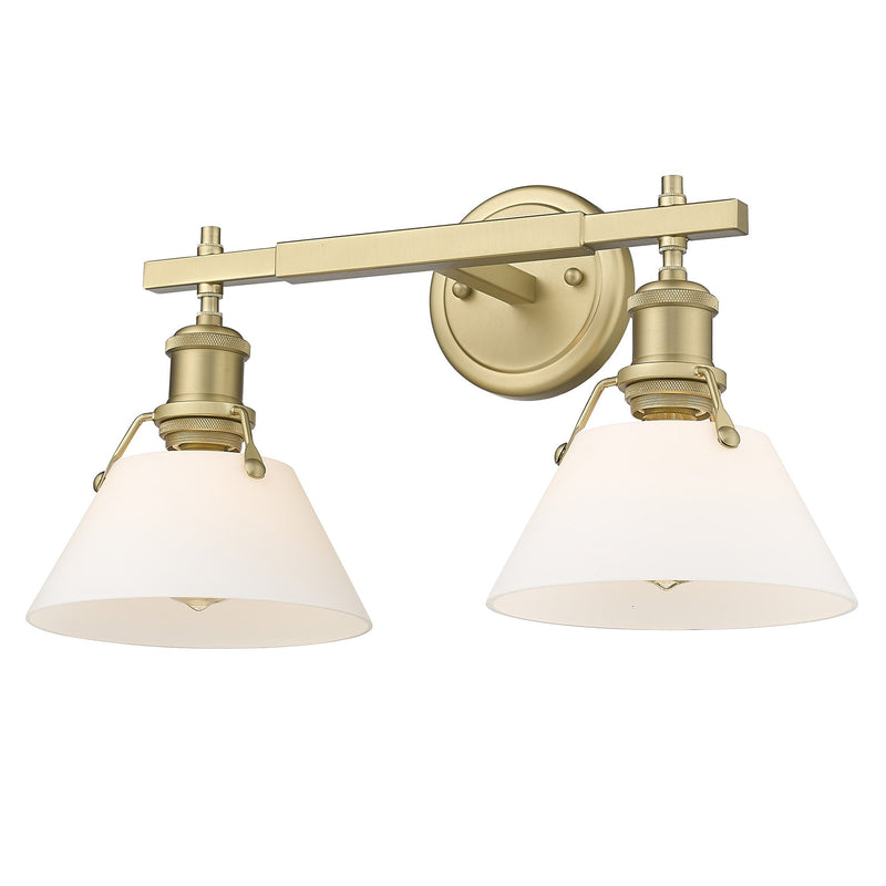 Orwell 2-Light Bath Vanity Light in Brushed Champagne Brass