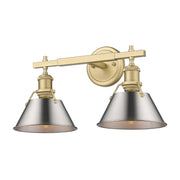 Orwell 2-Light Bath Vanity Light in Brushed Champagne Brass
