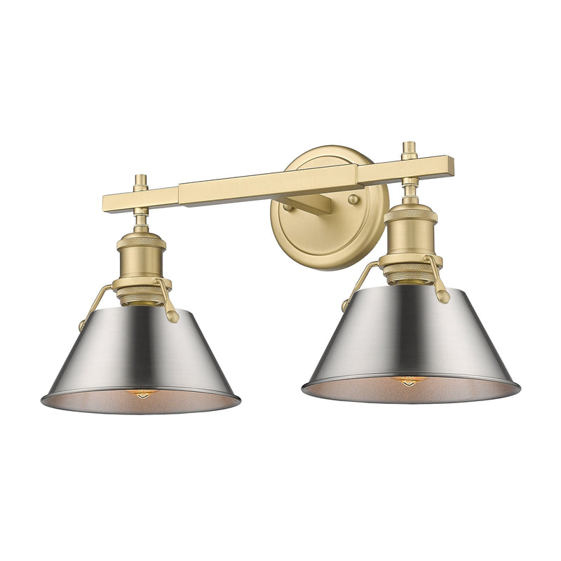 Orwell 2-Light Bath Vanity Light in Brushed Champagne Brass